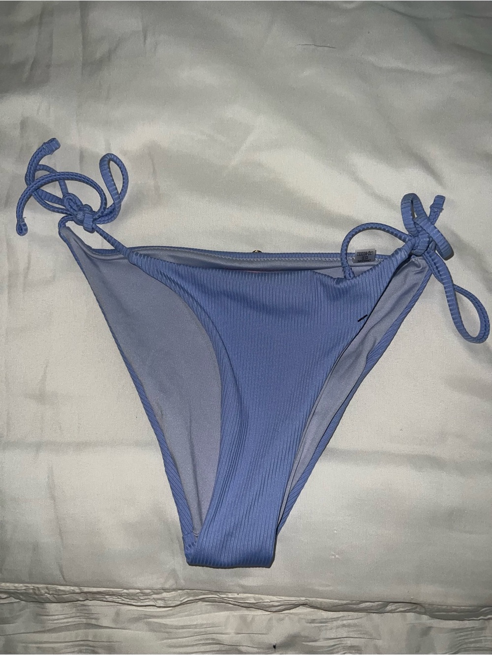 Victoria's Secret Periwinkle Ribbed Side-Tie Bikini Bottom
